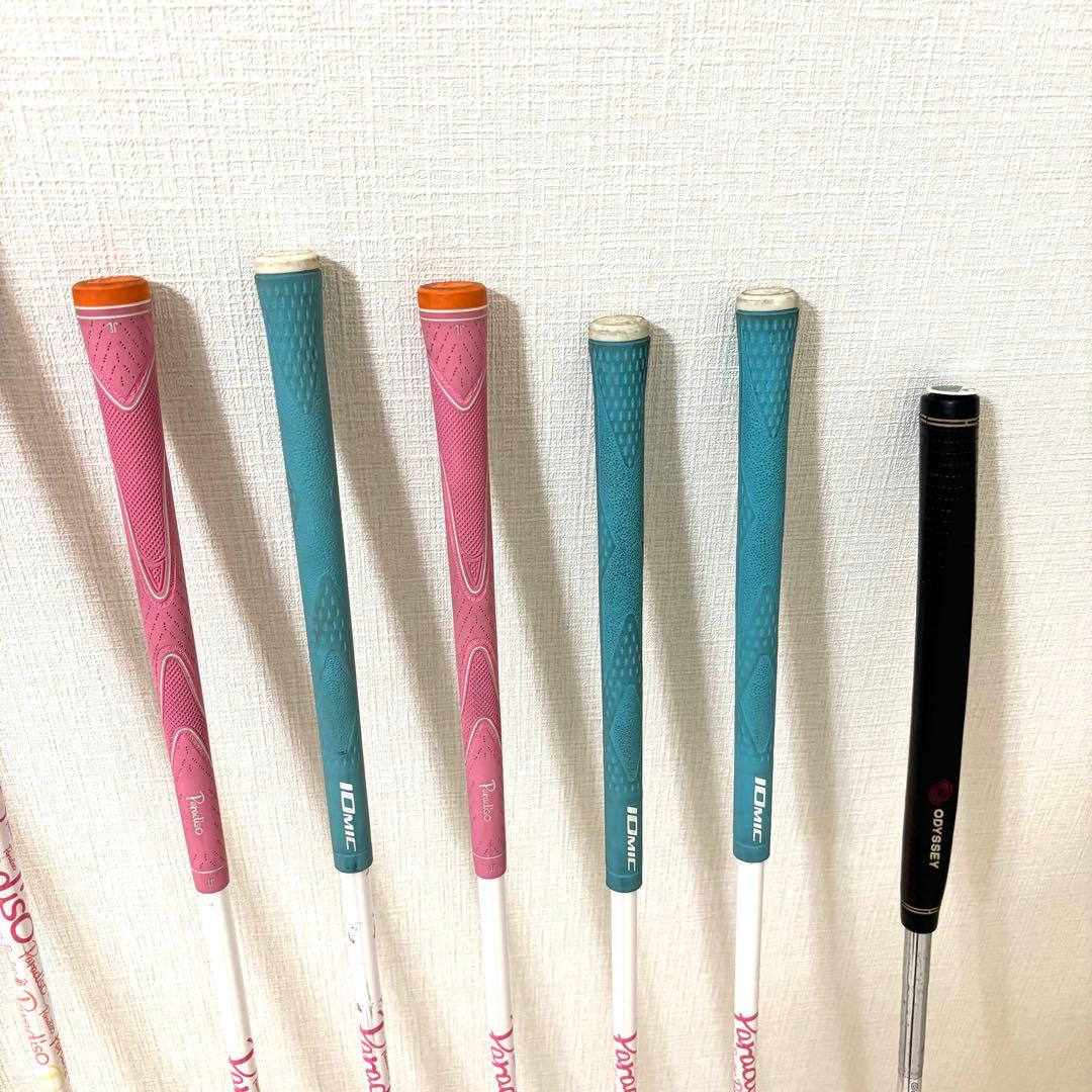 女性用　ブリヂストン　パラディーゾ　初心者 ゴルフセット　タイトリストバック