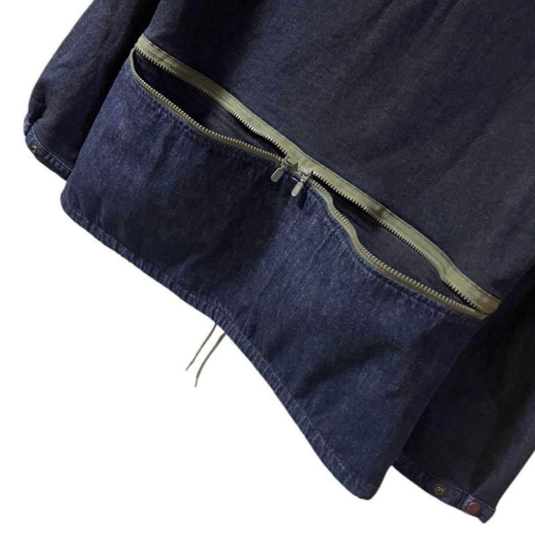 専用品 GOHEMP アノラック デニムパーカー 裏起毛 日本製 サイズ2