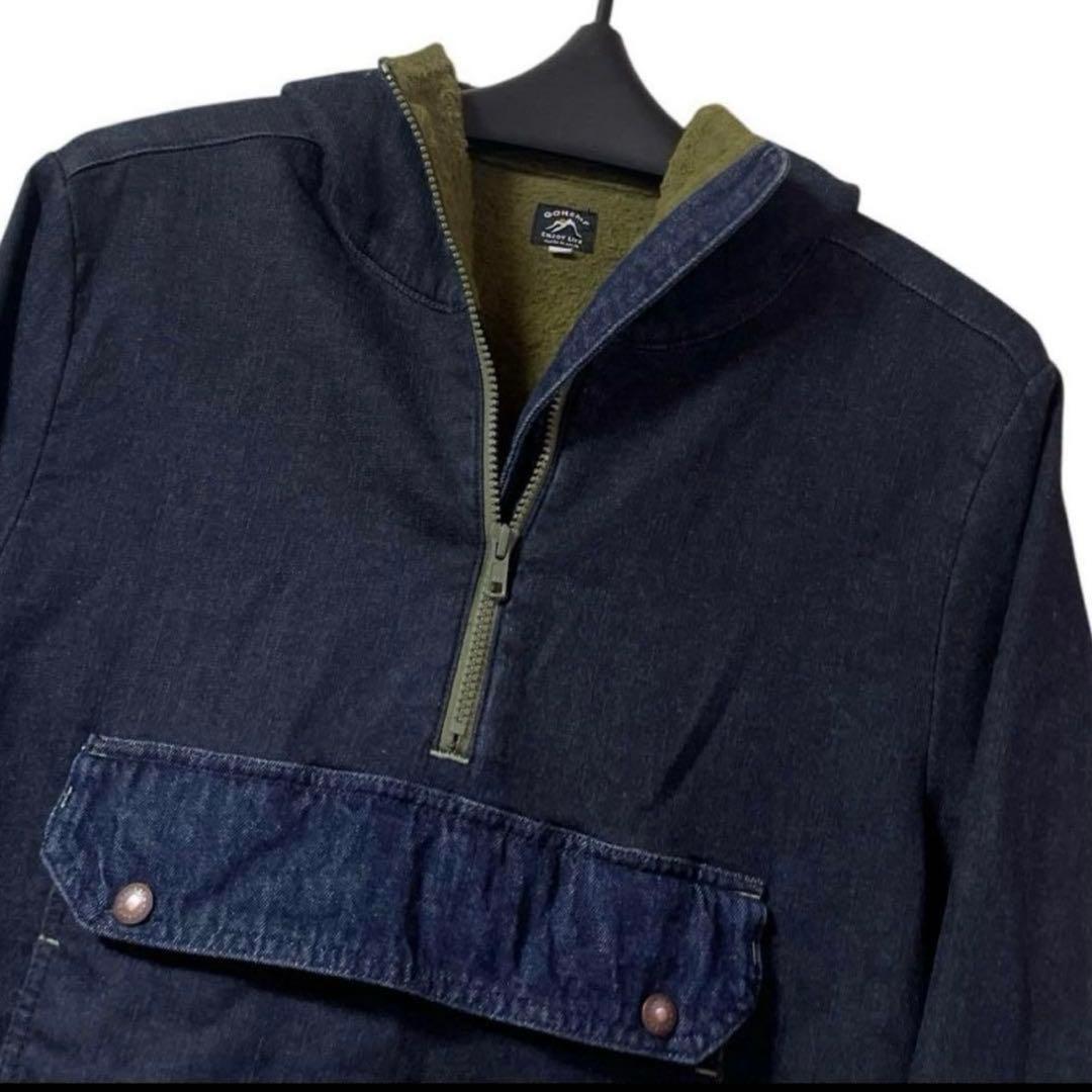 専用品 GOHEMP アノラック デニムパーカー 裏起毛 日本製 サイズ2
