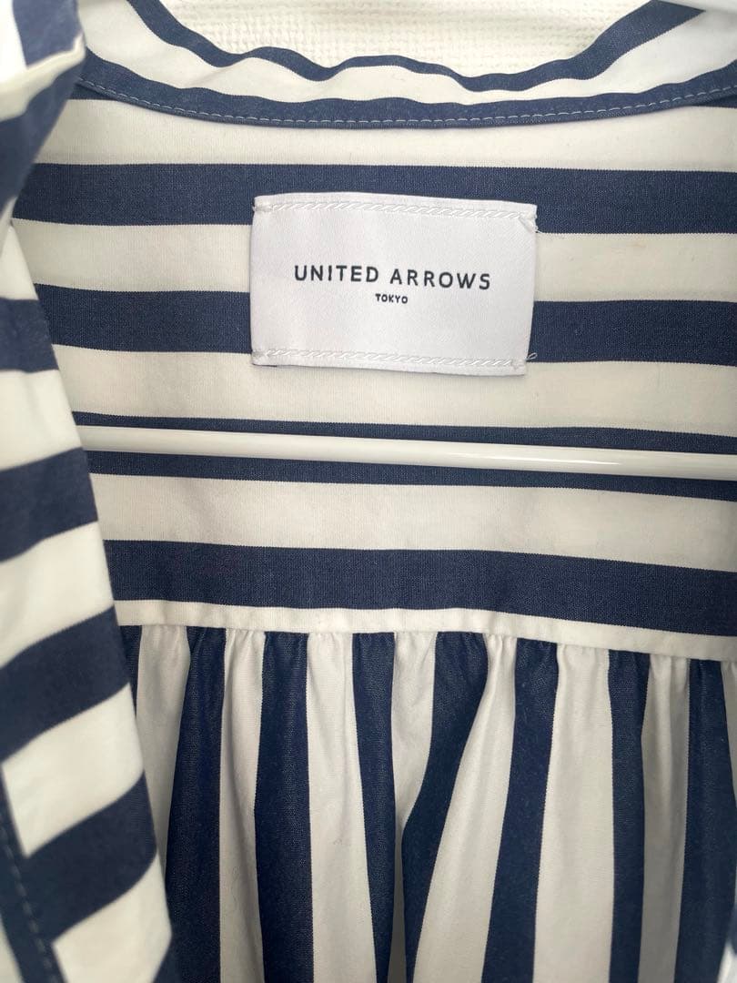 UNITED ARROWS✨ロンドンストライプ パネル シャツワンピース