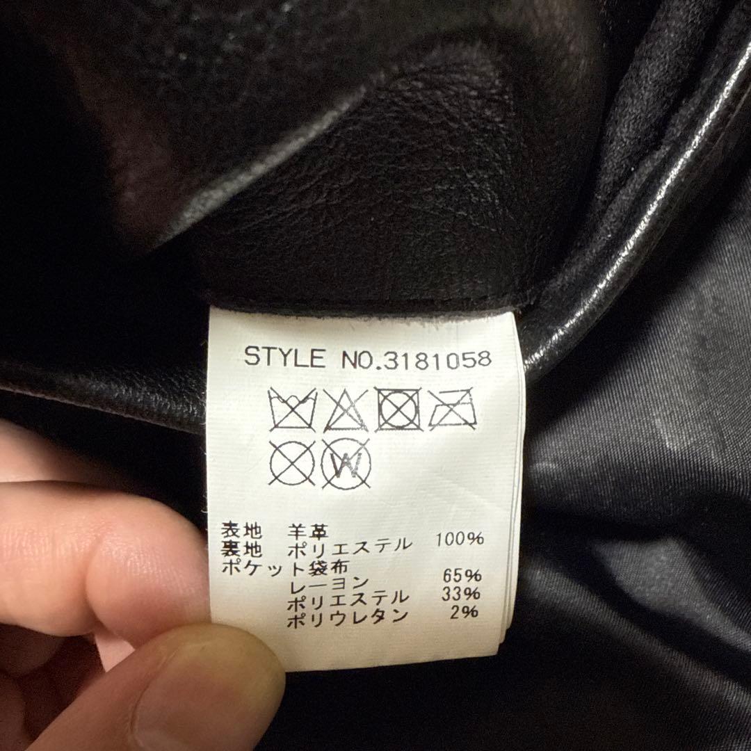 Schott セミダブルレザーライダースジャケット M