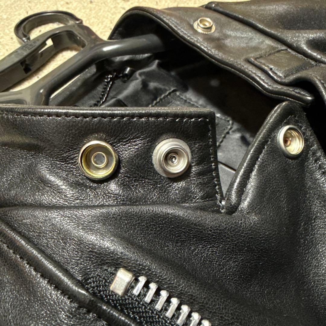 Schott セミダブルレザーライダースジャケット M