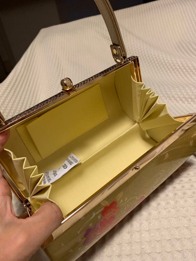 美品　ゴールド赤桜　振袖　訪問着用　草履　バッグセット　 L