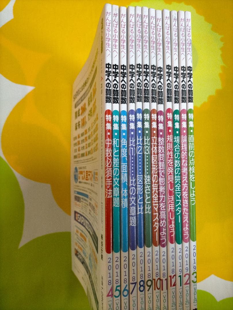 【未使用】中学への数学 2018-2019年 全12冊セット