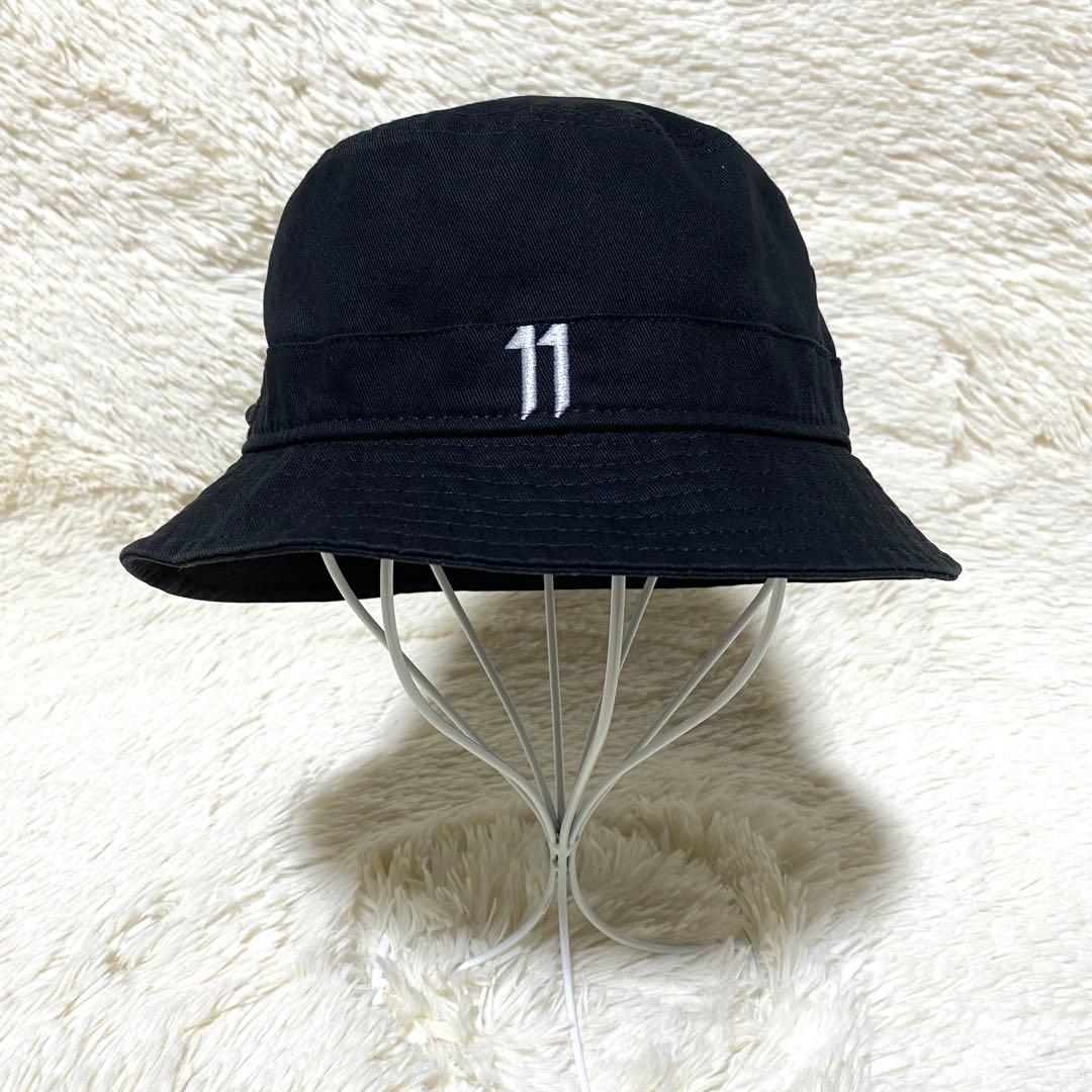 【良品】★11 by BBS×NEW ERA★バケットハット★L 黒 ロゴ 刺繍