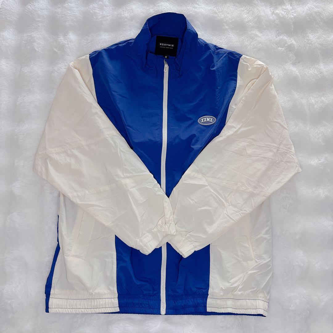 XEXYMIXフルジップウィンドブレーカー(青)美品