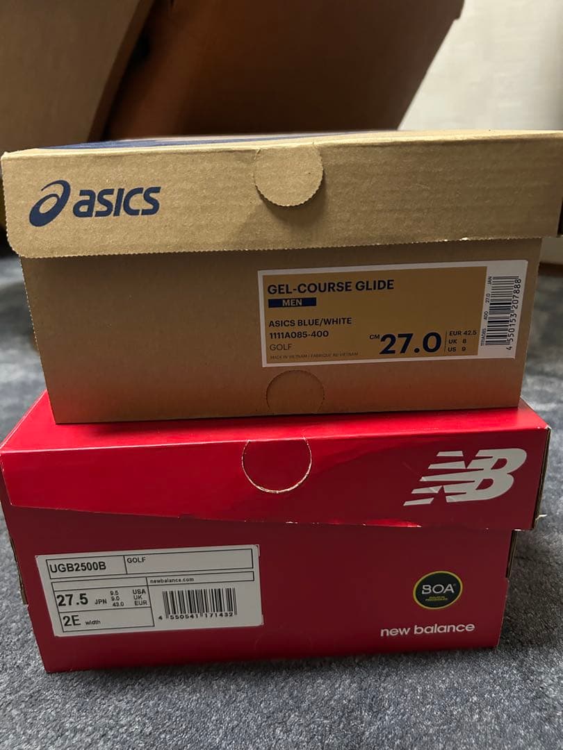 New Balance &asicsゴルフシューズ
