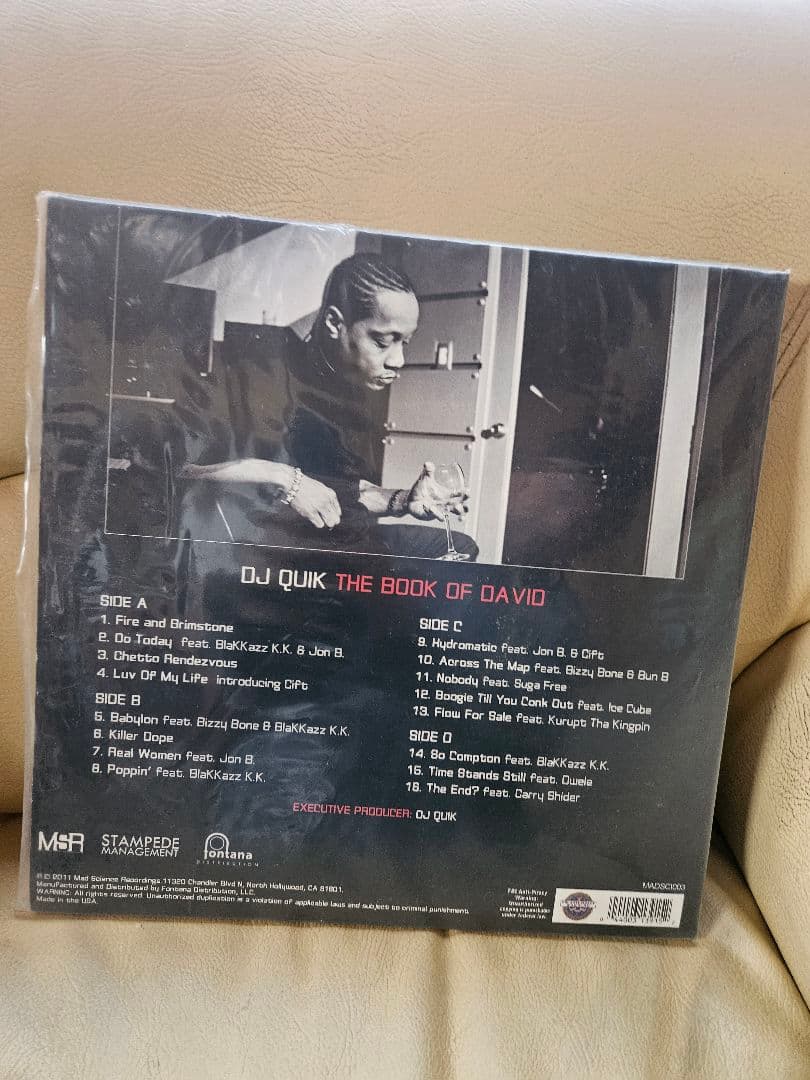 DJ Quik The Book of David サイン入り2LP