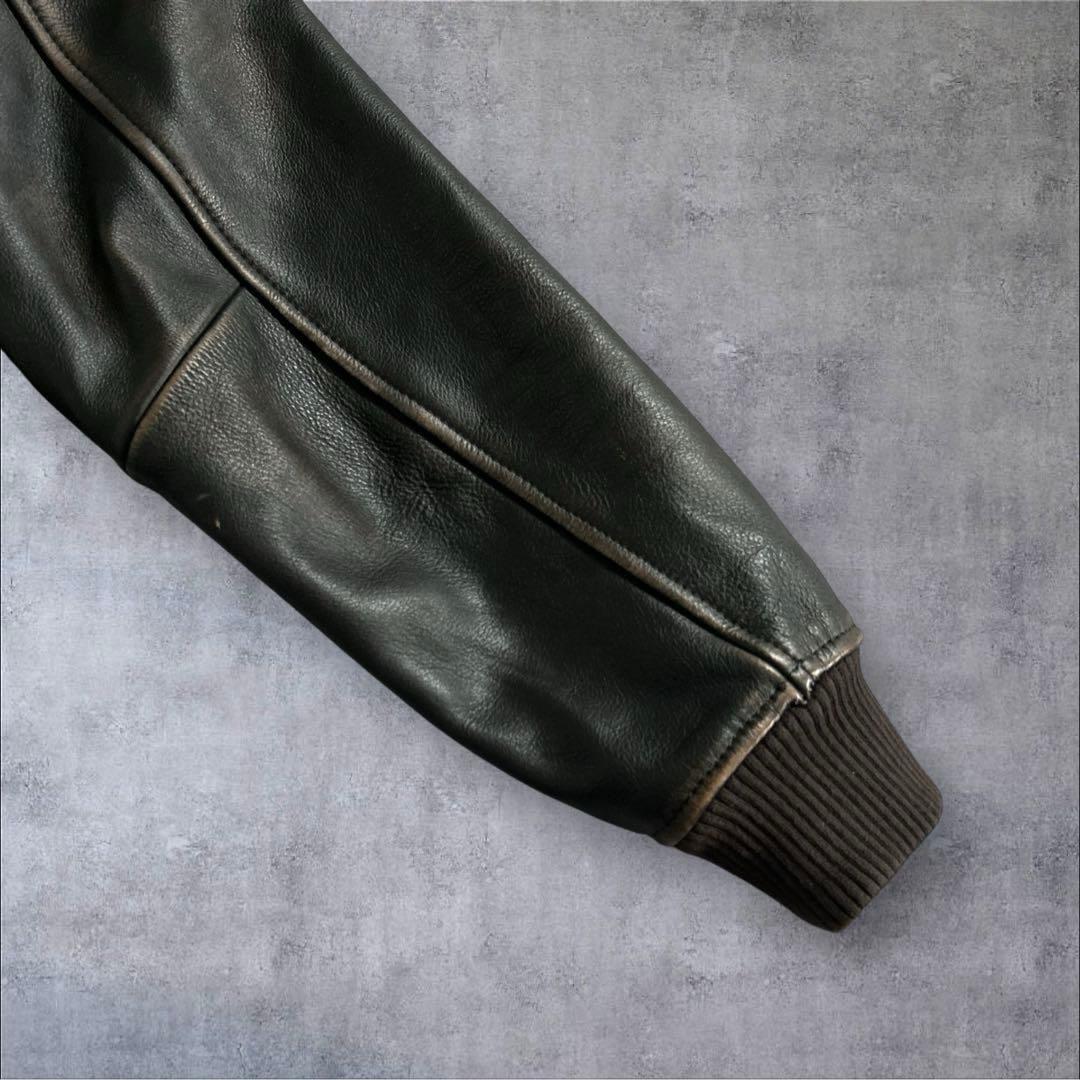 美品　ZARA ヴィンテージ加工　レザージャケット　本革　牛革　Sサイズ