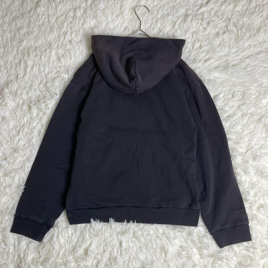 BALENCIAGA バレンシアガ ロゴパーカー ピンクロゴ ブラック M相当