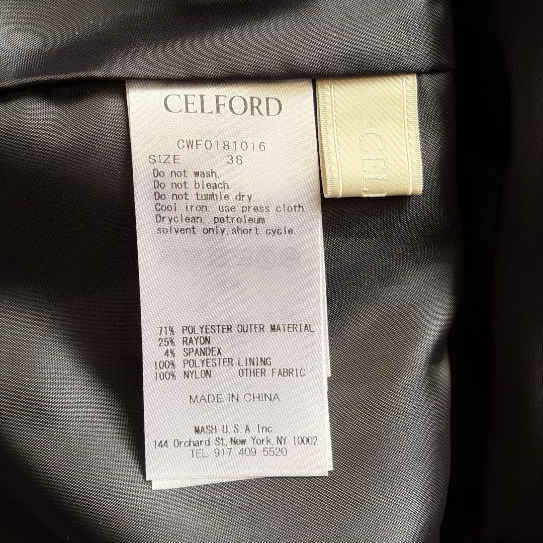 タグ付 CELFORD セルフォード フレア袖 ワンピース M 黒 卒入学