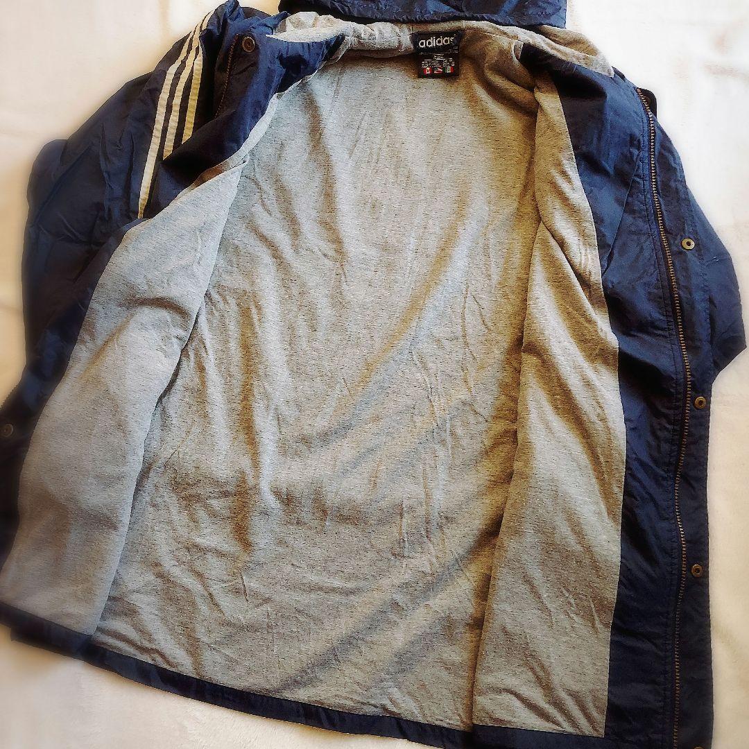 ヴィンテージ☆オールドアディダス adidasベンチコー ト XL相当 ネイビー