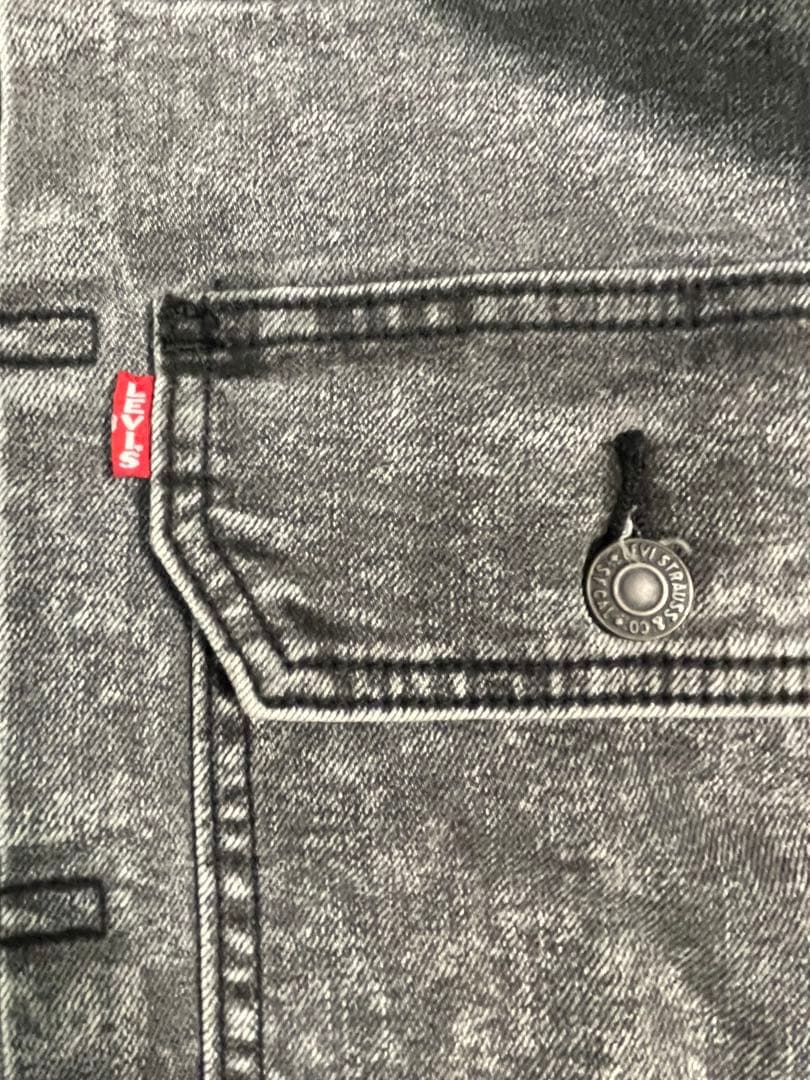 Levi's ボア襟 グレー デニムジャケット