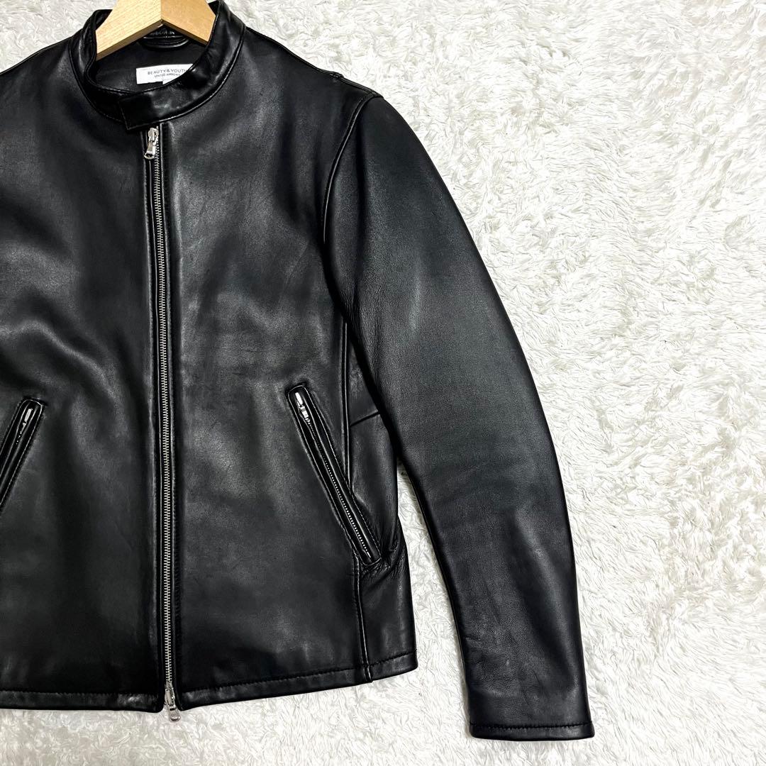 ✨美品✨ビューティーアンドユース レザージャケット ラムレザー 羊革 Mサイズ