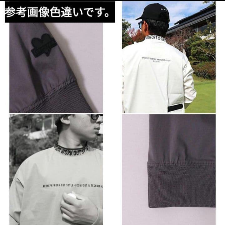 LUXE/R GOLF ストレッチ布帛プルオーバー 45852BKXL ②