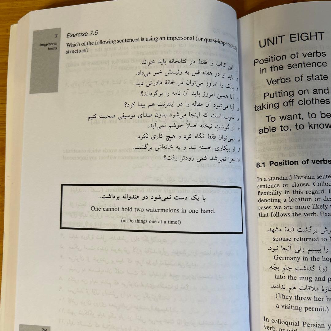 語学・辞書・学習参考書 Intermediate Persian grammar workbook