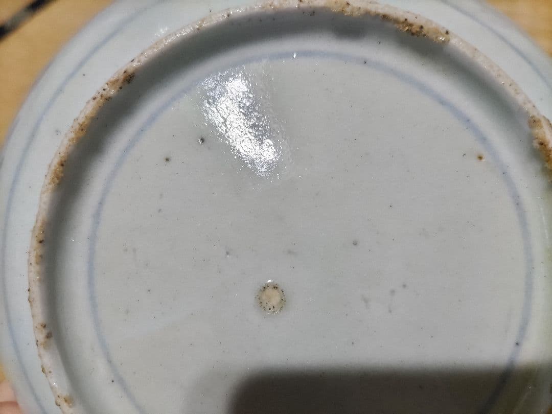 古伊万里　藍九谷　染付　5寸皿　無傷