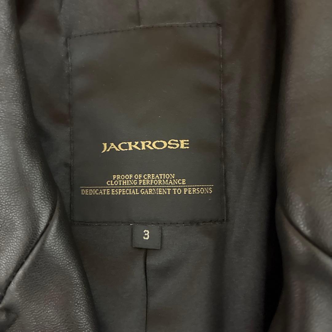 JACKROSE ブラック ダブルライダースジャケット サイズ3
