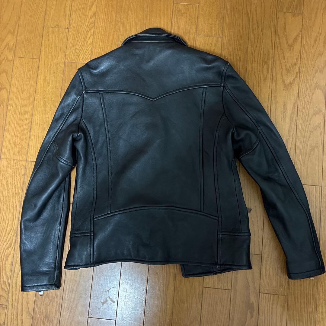 JACKROSE ブラック ダブルライダースジャケット サイズ3