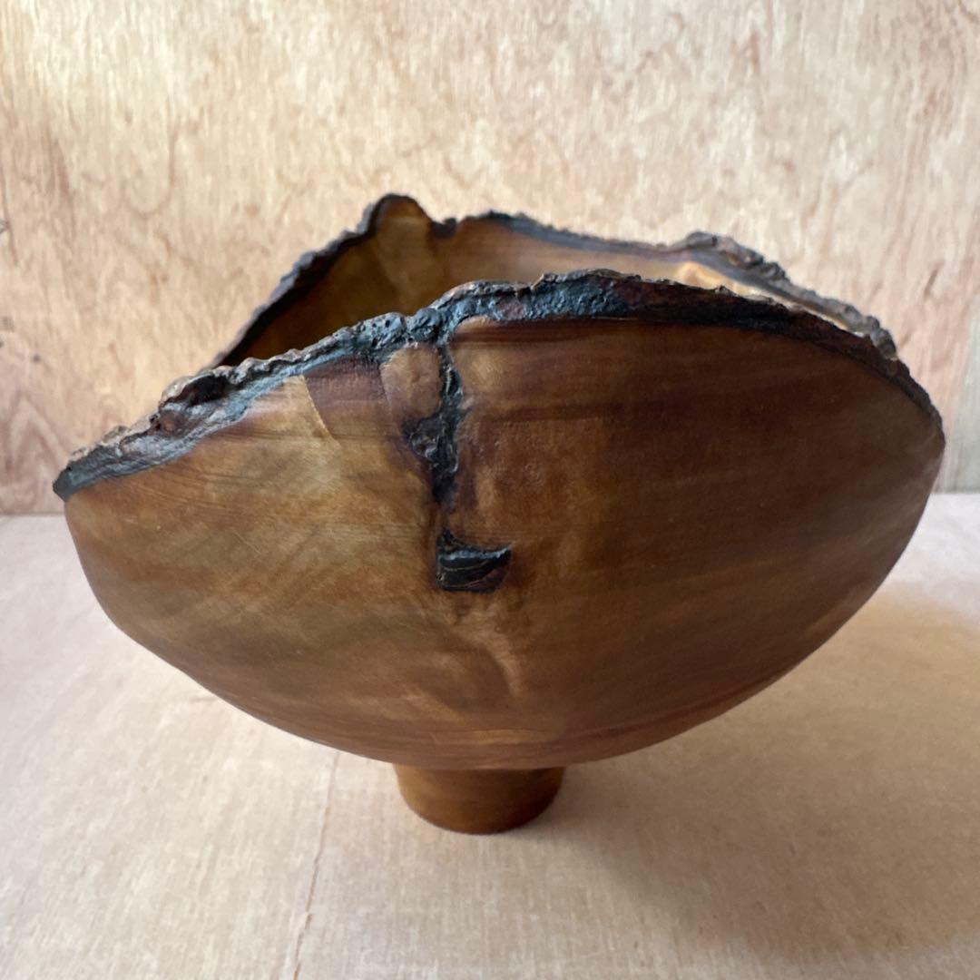 iida wood turnin 作家 木 器 コンポート 小物入れ