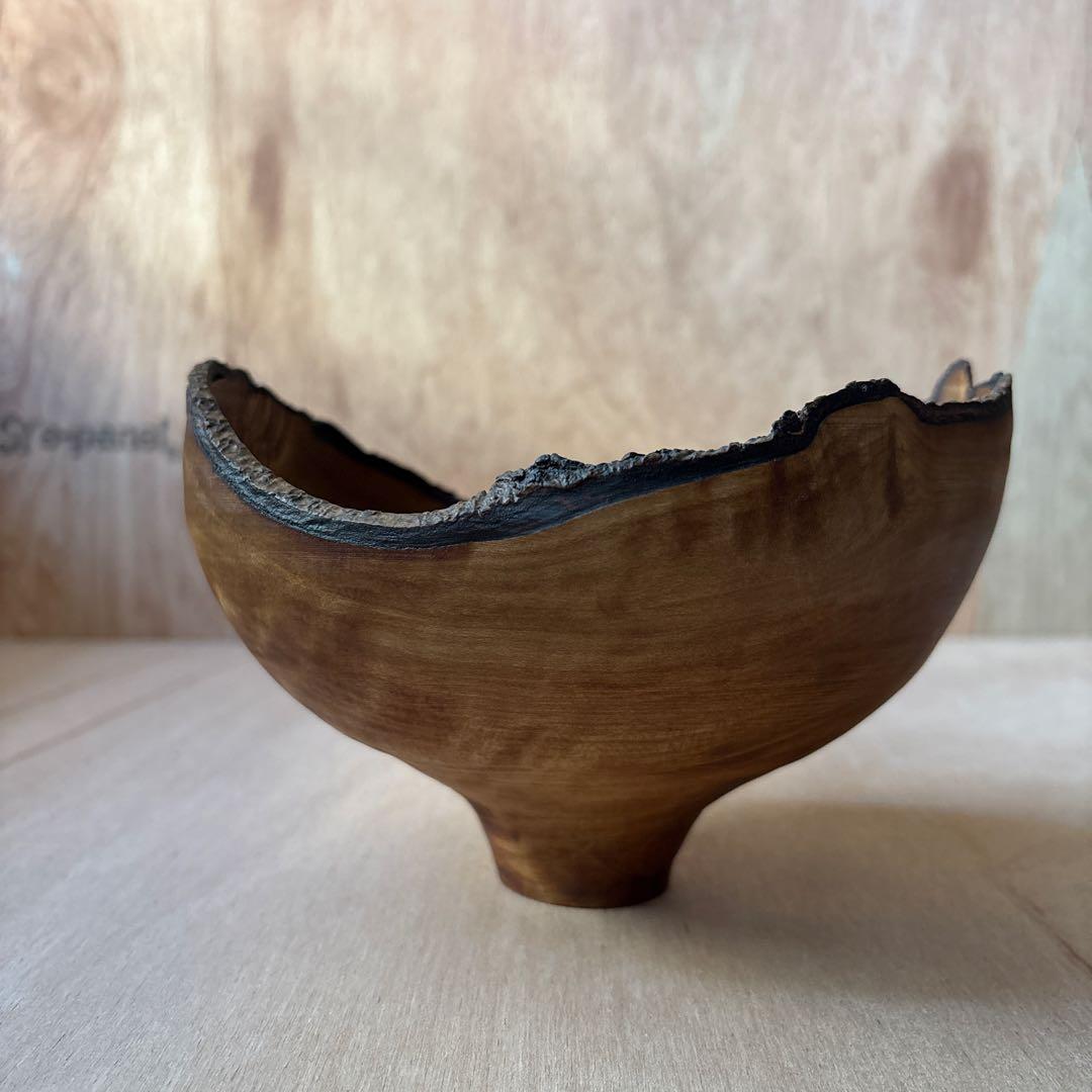 iida wood turnin 作家 木 器 コンポート 小物入れ
