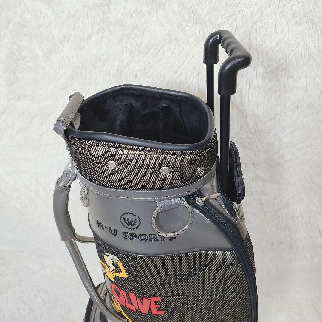 【美品】M.U SPORTS　ポパイ　オリーブOLIVE コラボ　キャディバッグ