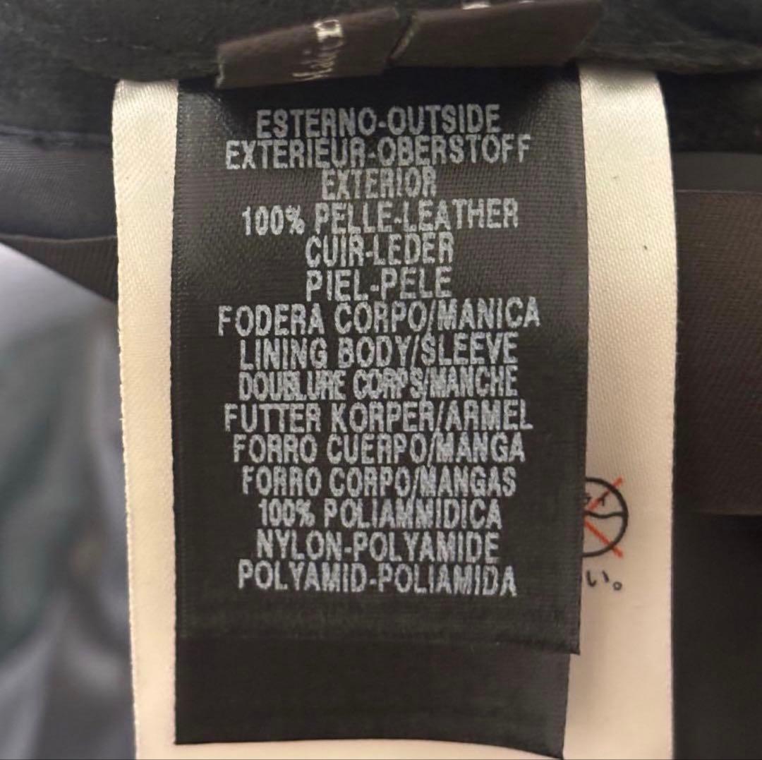 イタリア製　Ermenegildo Zegna 最高級　レザージャケット　L