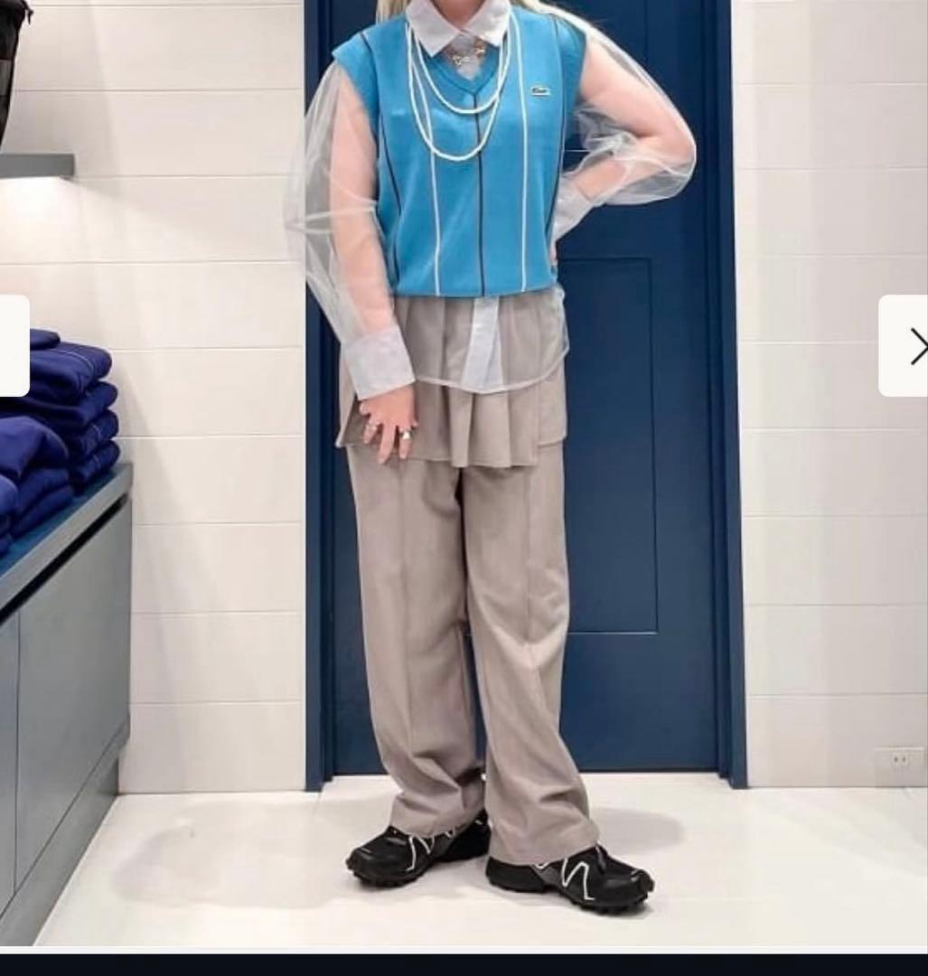 LACOSTE for BEAMS BOY別注ストライプVネックベスト