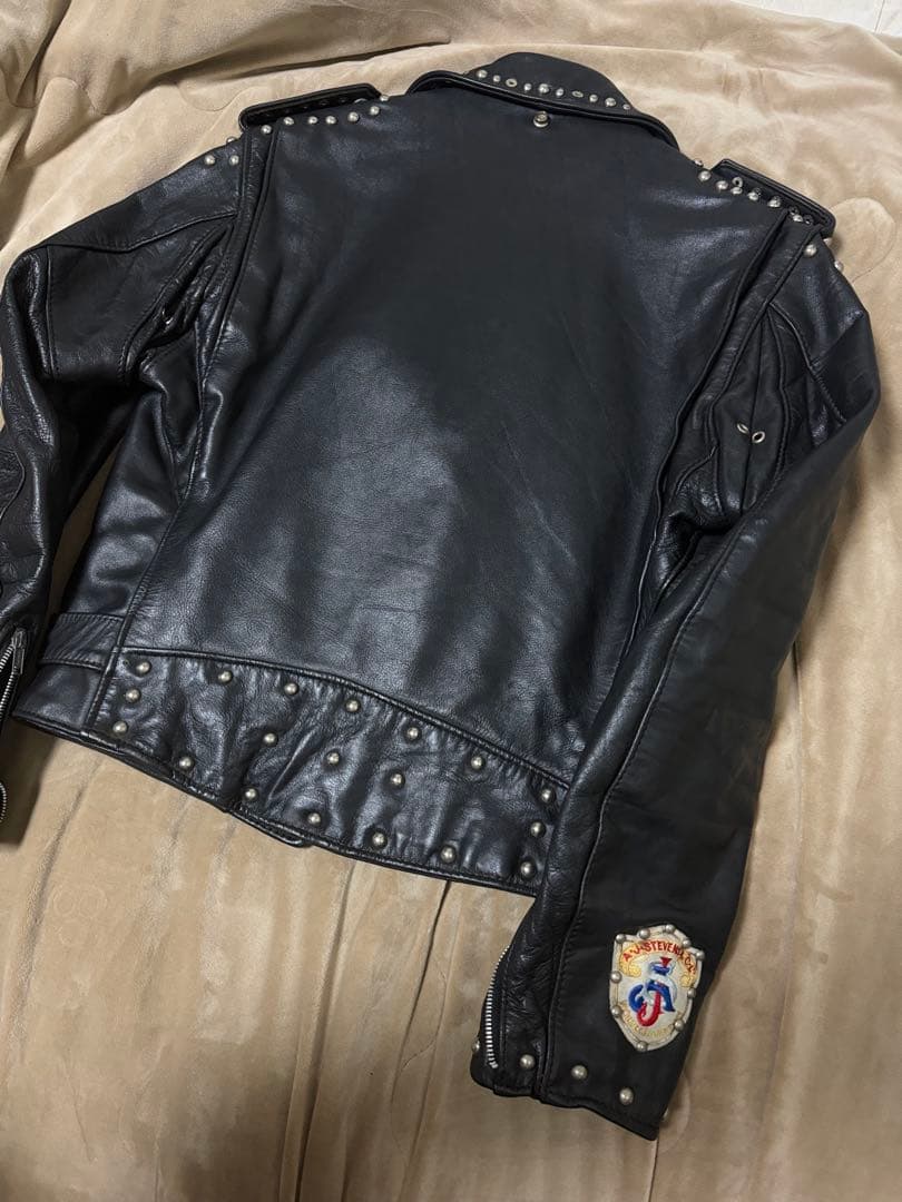Schott USA製 スタッズ レザー ダブルライダースジャケット 牛革 限定