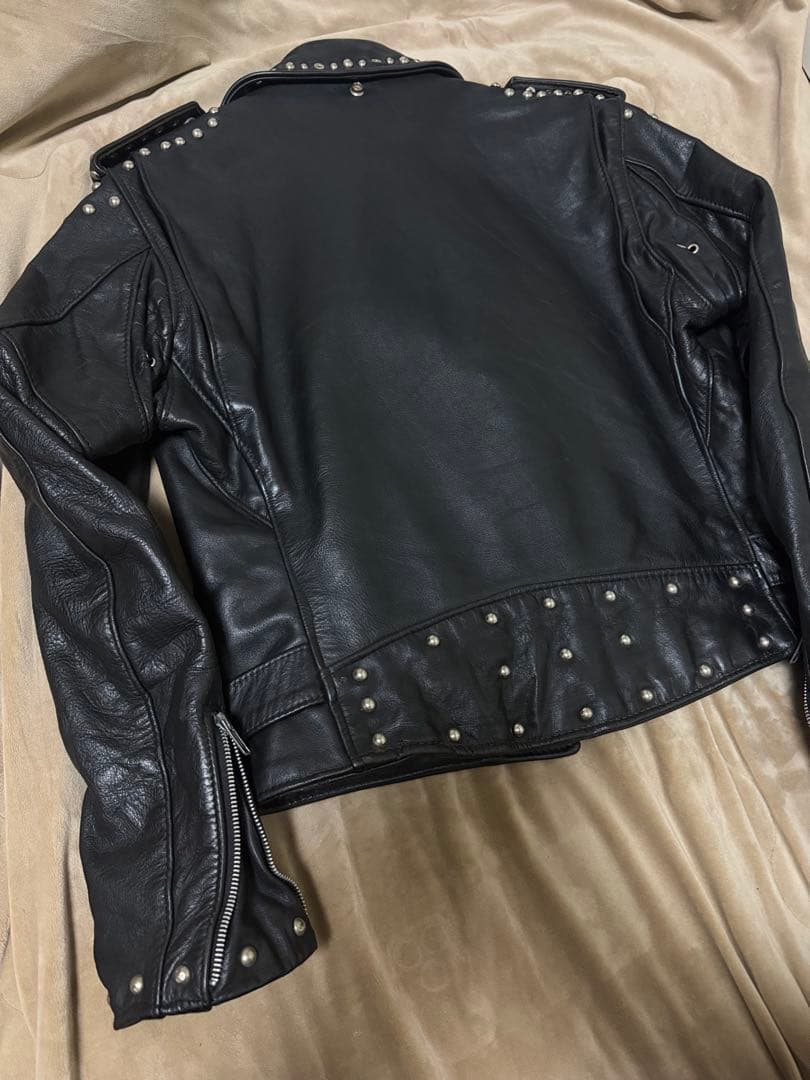 Schott USA製 スタッズ レザー ダブルライダースジャケット 牛革 限定
