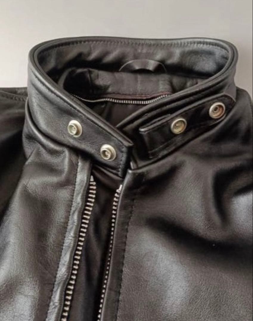 美品‼️Schott ブラック ライダースジャケット　革ジャン　レザージャケット