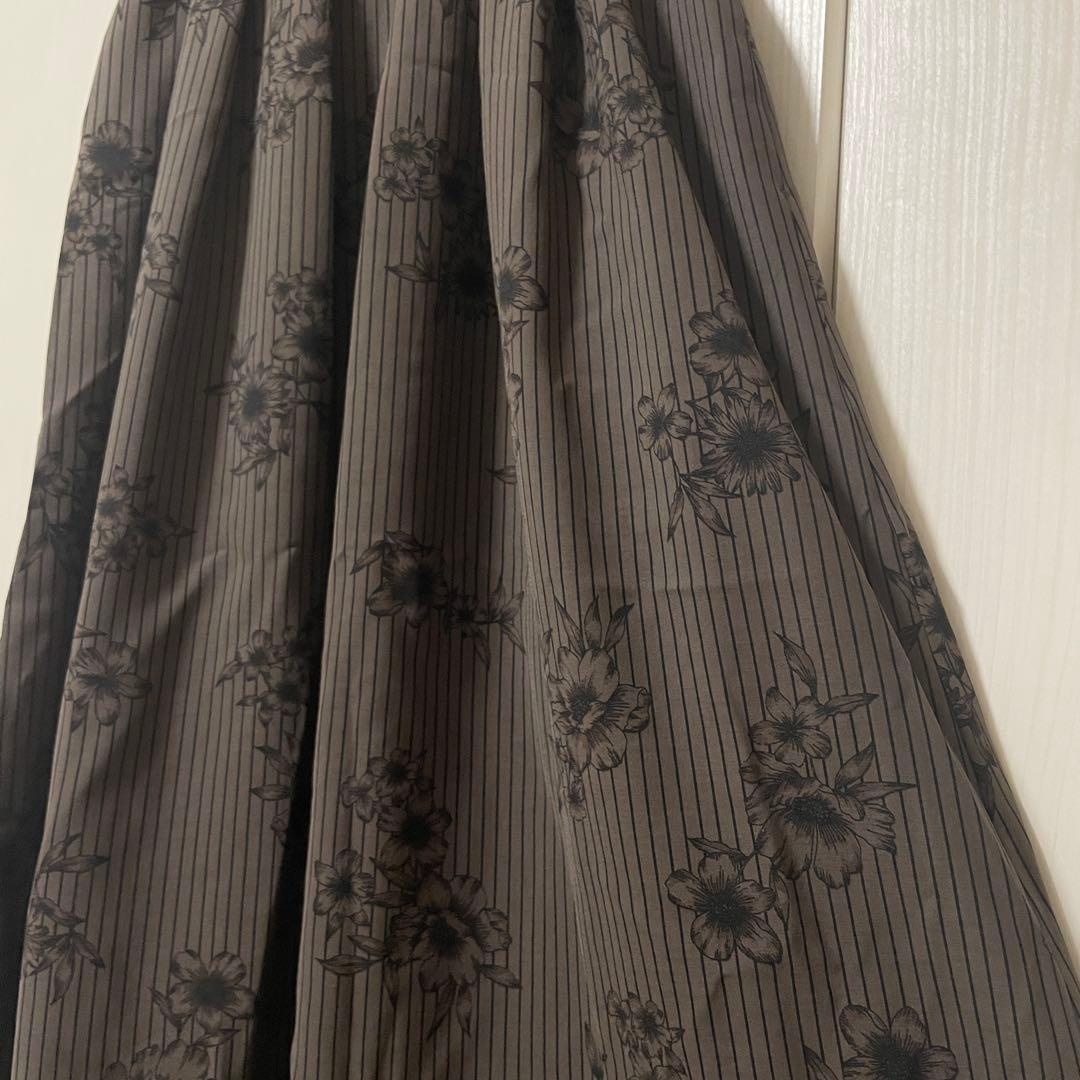 新品 IENA イエナ ストライプフラワースキッパーシャツワンピース M
