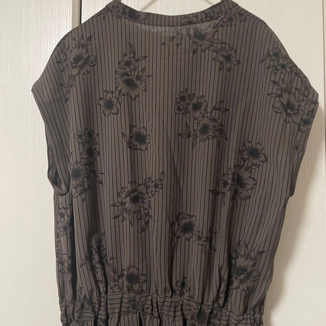 新品 IENA イエナ ストライプフラワースキッパーシャツワンピース M