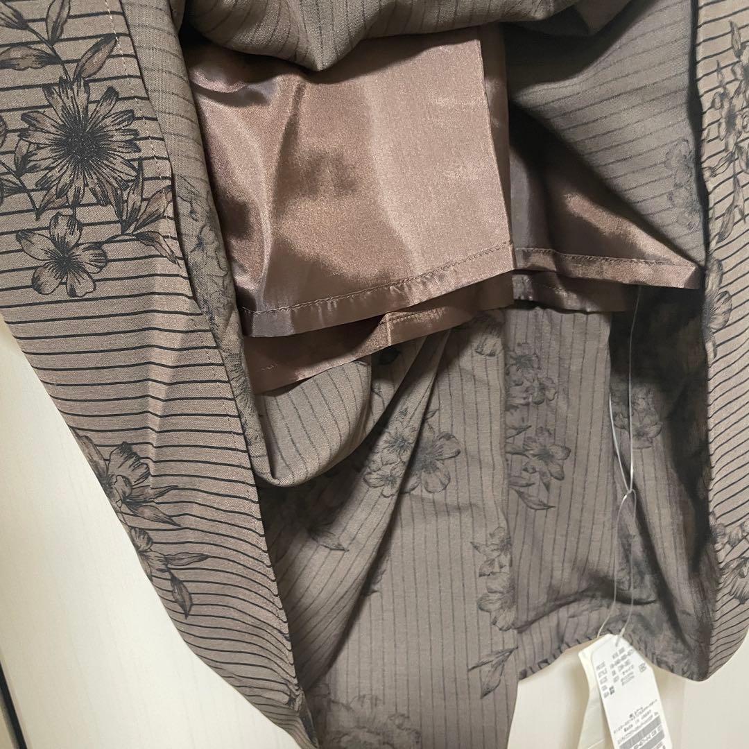 新品 IENA イエナ ストライプフラワースキッパーシャツワンピース M