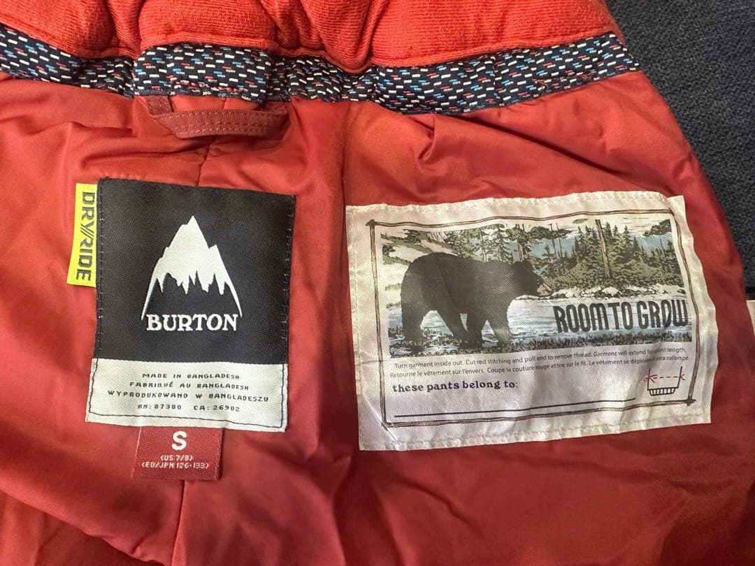 BURTON スノーボードウェア上下 キッズSサイズ130
