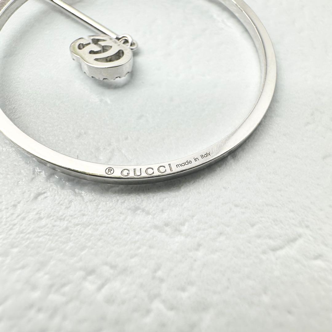 GUCCI グッチ　GGランニング　スタッズ　ピアス　Au750 WG