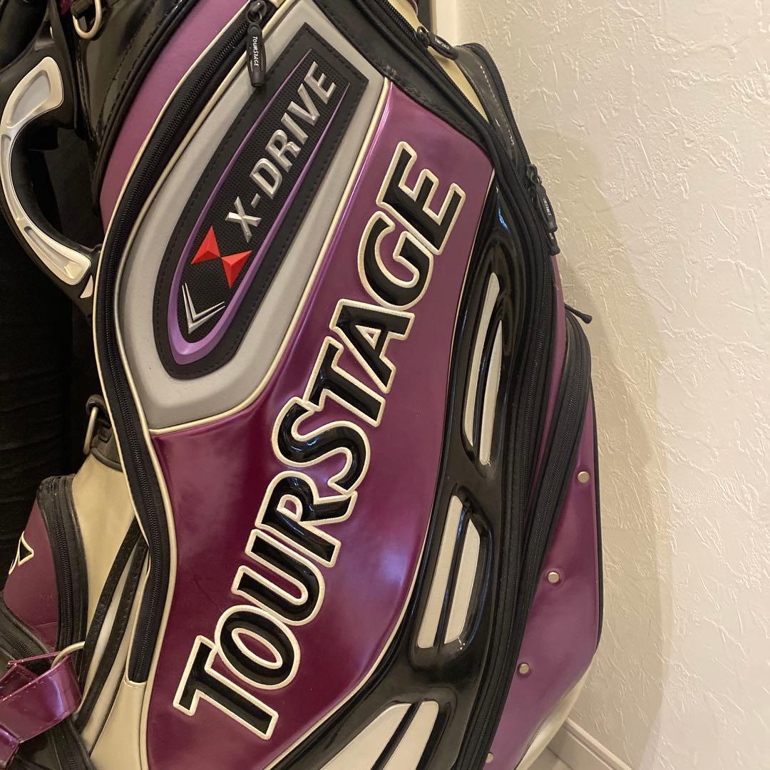 【現状品】TOURSTAGE ツアーステージ　ゴルフバック　フードなし　6分割