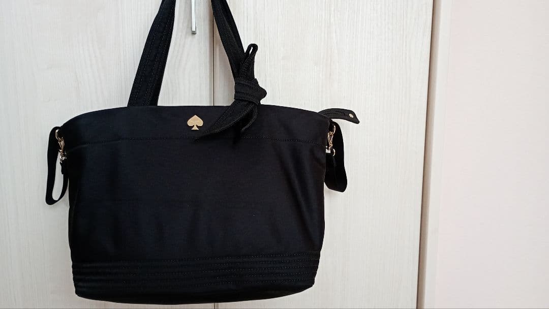 最終お値下げ！美品　kate　spade　ケイトスペード　リボン付きトートバッグ