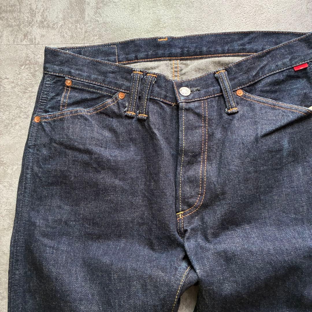 Anachronorm 日本製 デニム 34濃紺 L相当　レザーパッチ