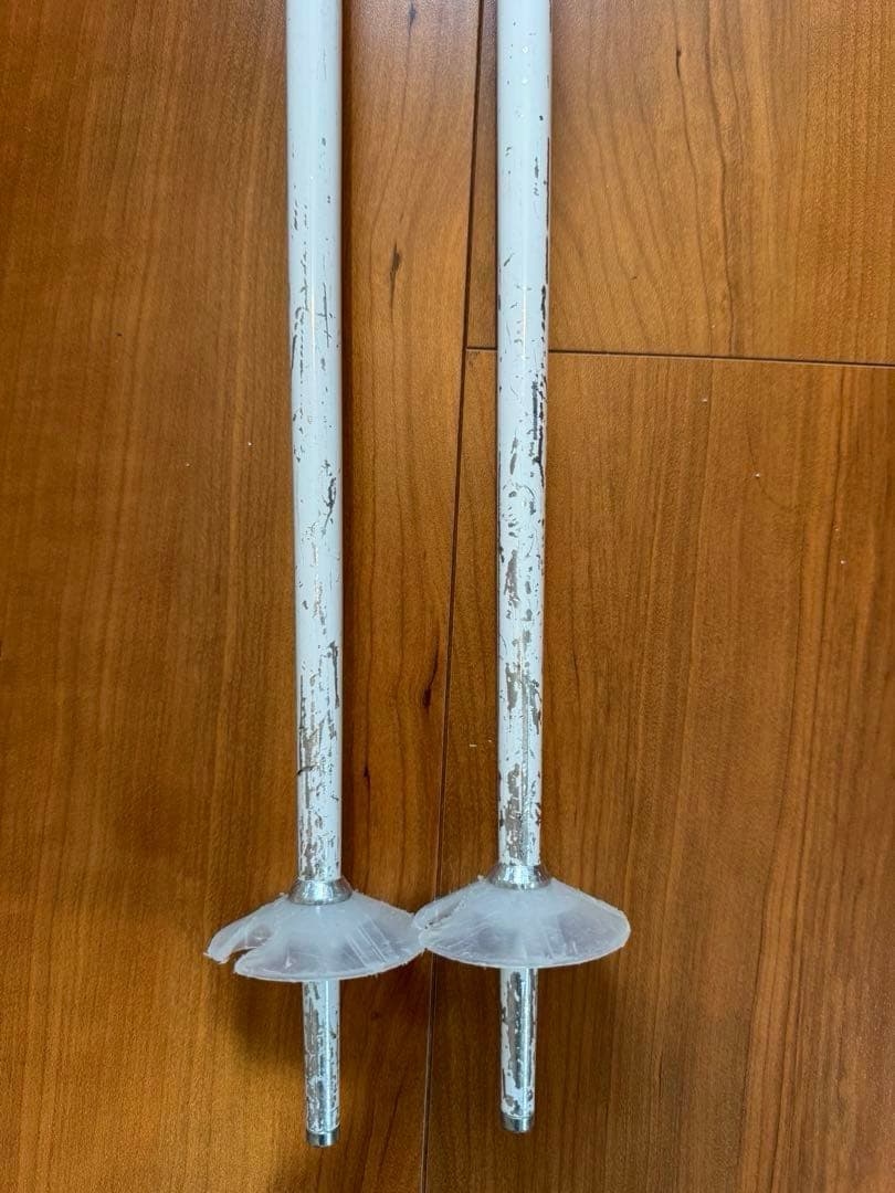 ジュニアスキー板120cm ストック90cm