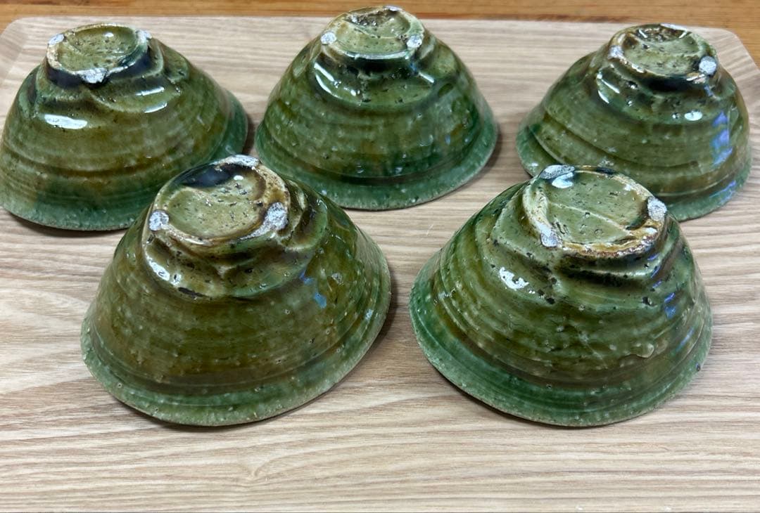 作家　陶芸作家　織部　小鉢　変形小鉢　5個