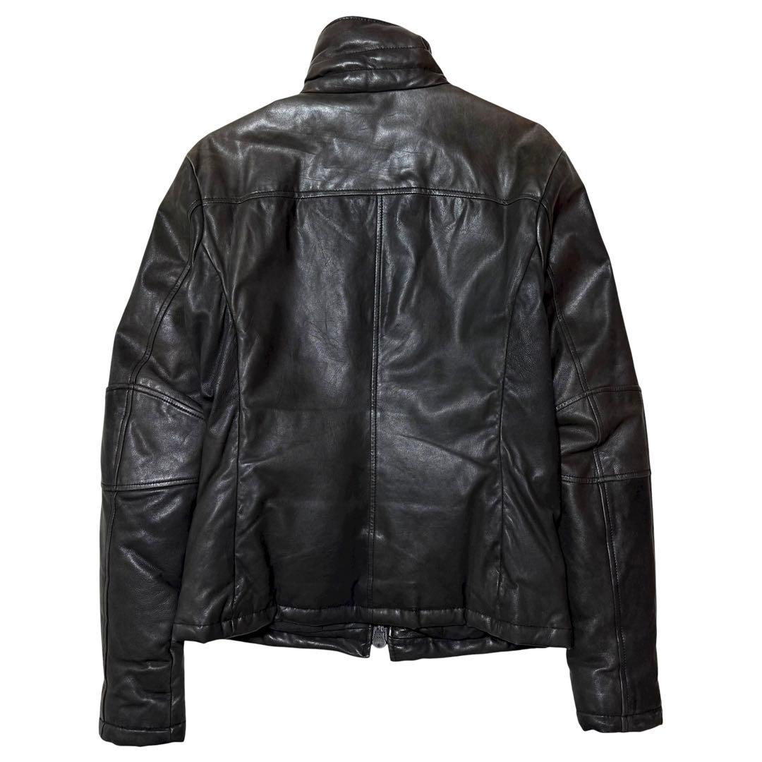 BUFFALO BOBS シープ レザー ダウン ジャケット ブルゾン 黒 2