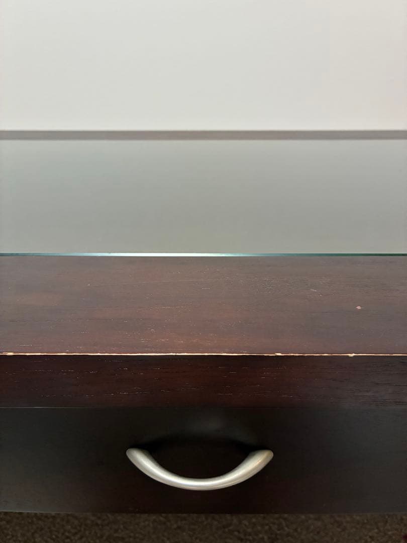 モーダエンカーサ ガラス×木 製 コーヒーテーブル