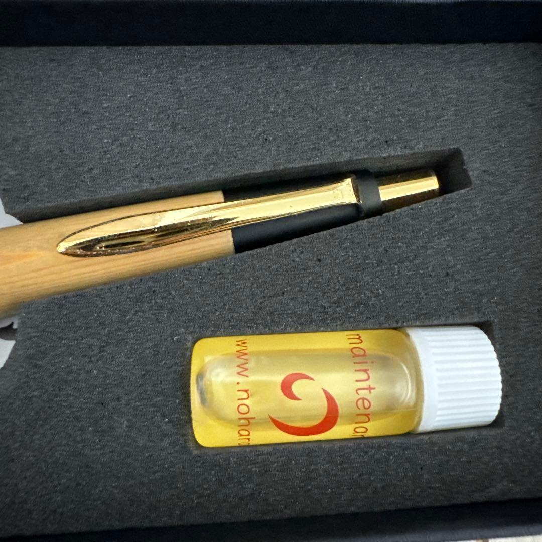 野原工芸　木曽ひのき　ゴールド　シャープペンシル0.5