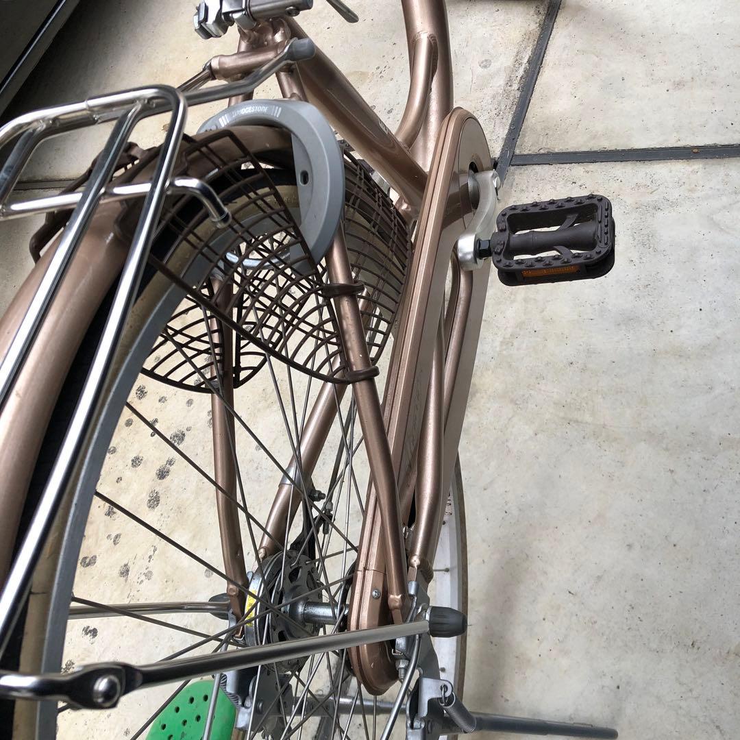 【美品 三島市直接可】ピンク色 前面バスケット付き