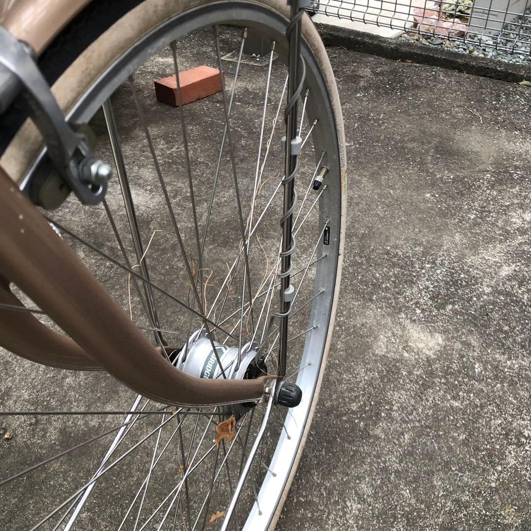 【美品 三島市直接可】ピンク色 前面バスケット付き