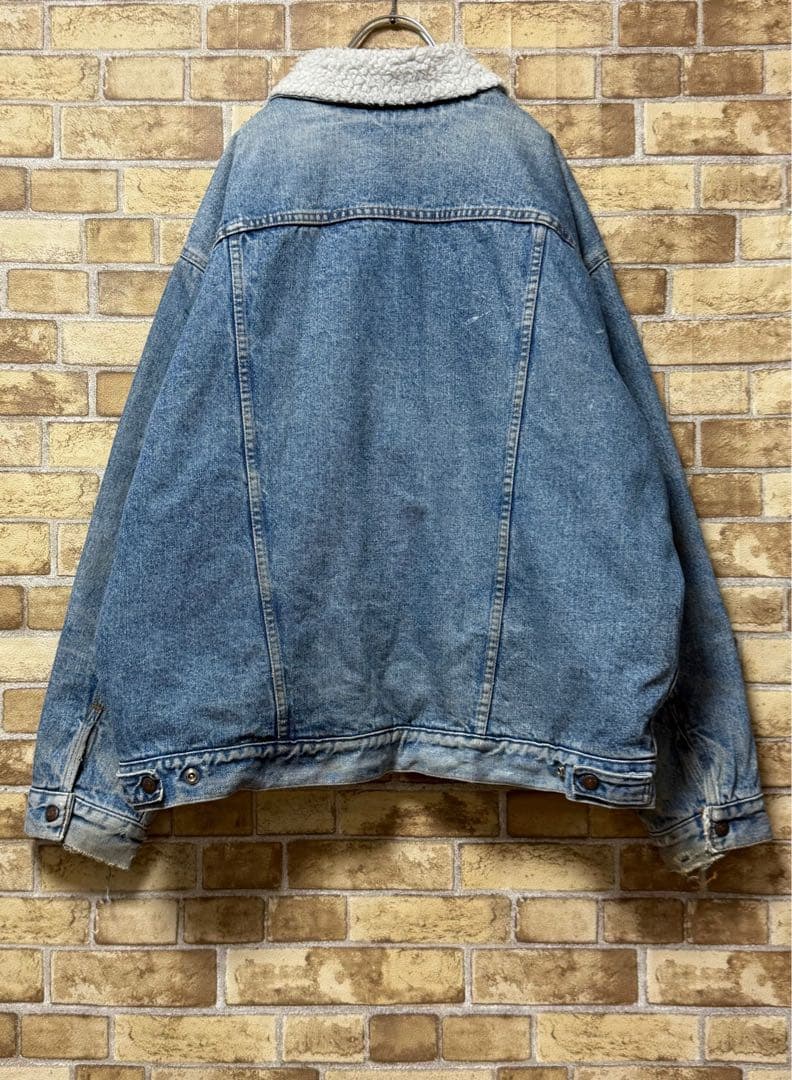 リーバイス　USA製　裏ボアデニムジャケット　Gジャン　ビッグシルエット　XL.