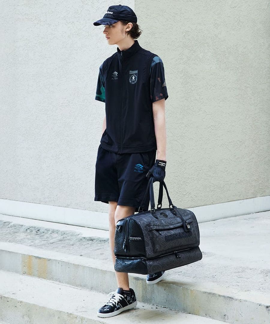 美品 ★ MARK&LONA ナイロンベスト ジャージ マーク&ロナ 正規品 黒
