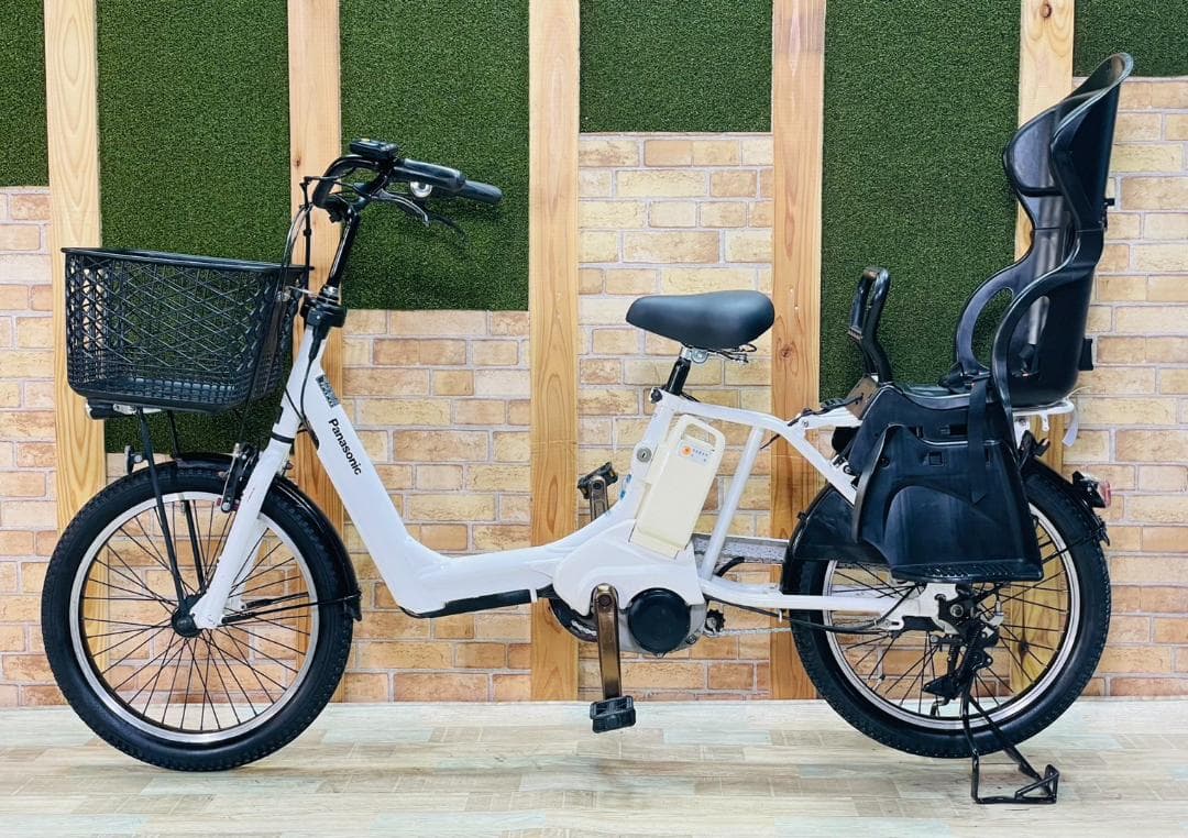 ホワイト 王様 ギュットアニーズ子供乗せ電動アシスト自転車 H3653