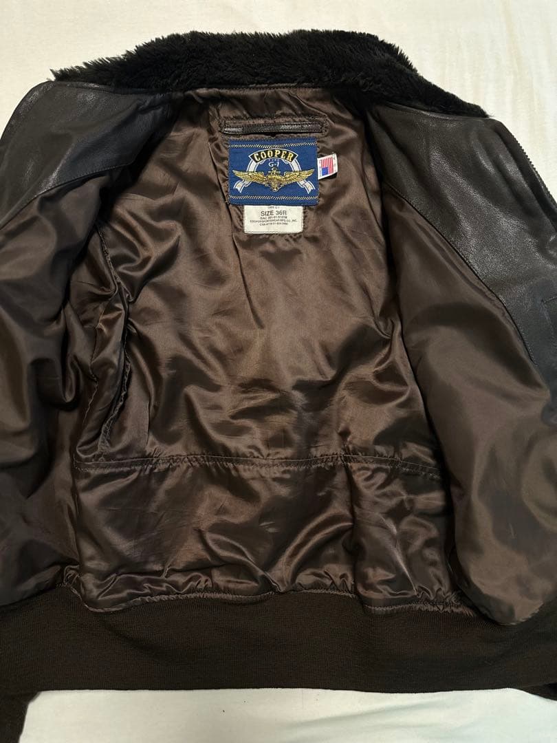 COOPER G-1 レザーフライトジャケット USA製 36R ブラウン